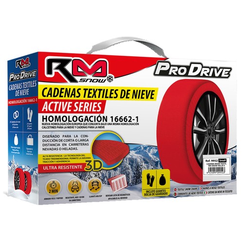 Juego de 2 cadenas de nieve textil, ROLMOVIL, talla S.