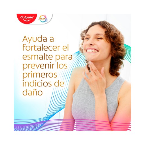 COLGATE Total prevención activa + Pasta de dientes con flúor y acción reparadora del esmalte 75 ml.