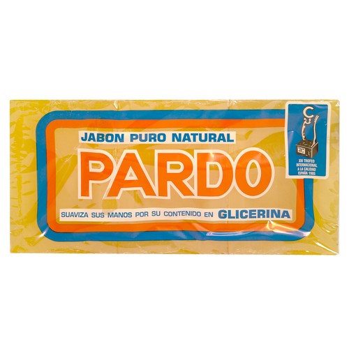 PARDO Jabón puro natural 3 uds. 250 g.