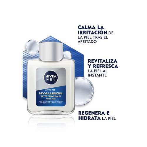 NIVEA Men anti-age hyaluron After shave con antiedad con ácido Hialurónico 100 ml.