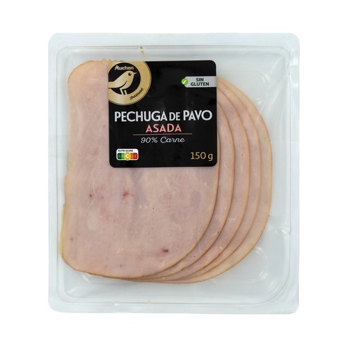 Pechuga de pavo asada sabor ahumado, cortada en lonchas ALCAMPO GOURMET 150 g.