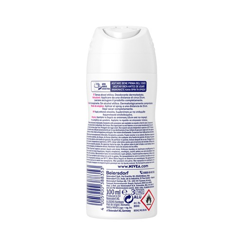 NIVEA Black & white invisible original Desodorante en spray para mujer con protección anti transpirante hasta 48 horas 100 ml.