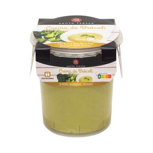 SANTA TERESA Crema de brocolí elaborada con ingredientes 100% naturales SANTA TERESA 400 ml.