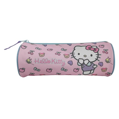 Estuche portatodo redondo 1 compartimento. HELLO KITTY