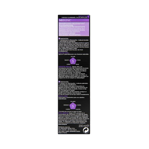VICHY Champú Neogenic redensificante VICHY Dercos 200 ml.
