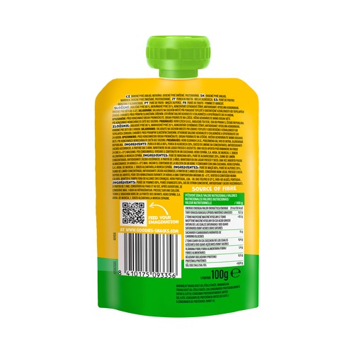 GOODIES Bolsita (pouch) de frutas (albaricoque y manzana), a partir de 6 meses 100 g.