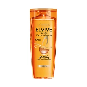 ELVIVE Champú nutritivo para cabellos secos y dañados ELVIVE Aceite extraordinario 380 ml.