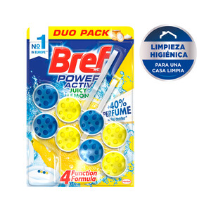 Imagen de BREF Colgador WC Power Active Limón Duplo BREF 2 uds. x 50 g.