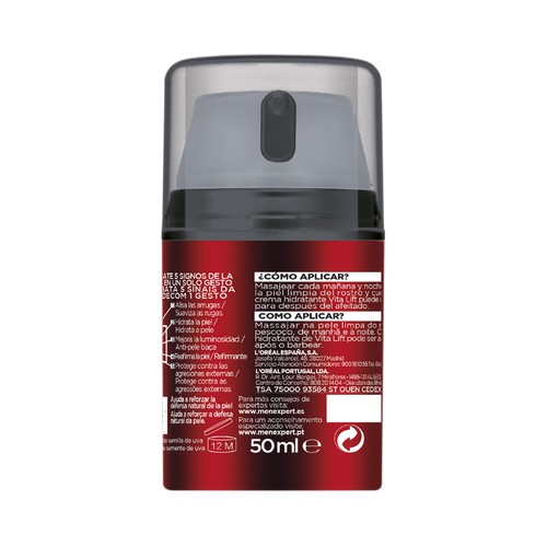 L´ORÉAL MEN EXPERT Crema hidratante con acción integral anti-edad L"ORÉAL MEN EXPERT Vitalift 50 ml.