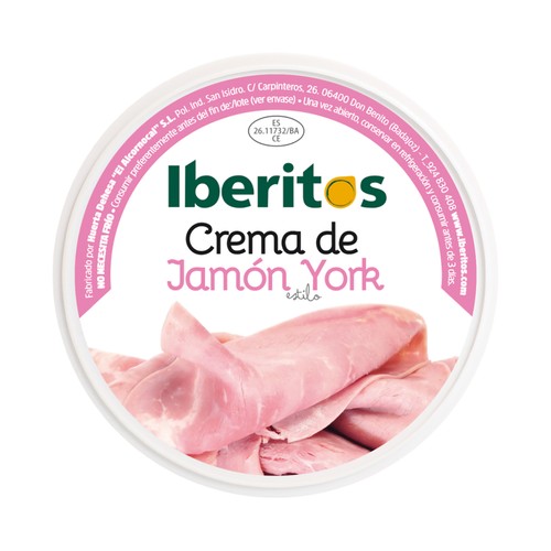 IBERITOS Untable de jamón de york lata de 250 g.