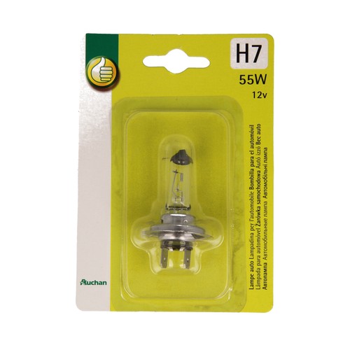 Bombilla H7, 55W,12V, AUCHAN.