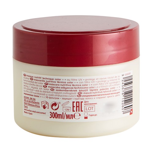 COSMIA Mascarilla nutritiva con filtro UV para cabellos teñidos o con mechas COSMIA Color technique + 300 ml.