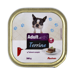 PRODUCTO ALCAMPO Comida para perros a base de paté de cordero PRODUCTO ALCAMPO tarrina 300 g.