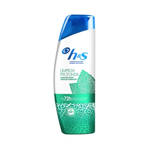 H&S Champú anticaspa (hasta 72 horas) que ayuda a aliviar el picor limpieza profunda 300 ml.