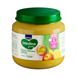 BLÉDINA de Danone Tarrito de fruta (plátano, manzana y mango), a partir de 6 meses 125 g.