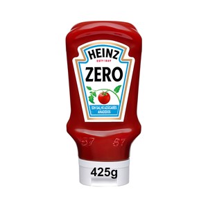 HEINZ Zero Ketchup sin sal ni azúcares añadidos 400 ml.