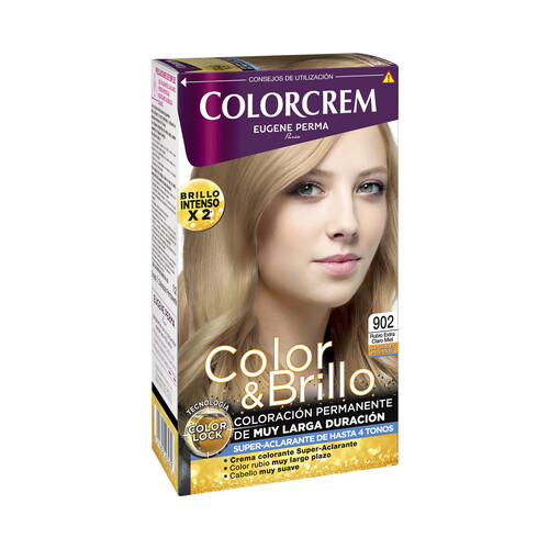 Tinte de pelo de color rubio extra claro miel tono 902 COLORCREM.