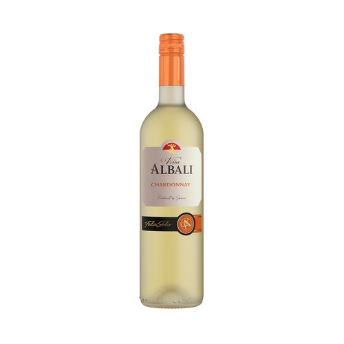 VIÑA ALBALI  Vino blanco Chardonnay con D.O. Valdepeñas VIÑA ALBALI botella de 75 cl.