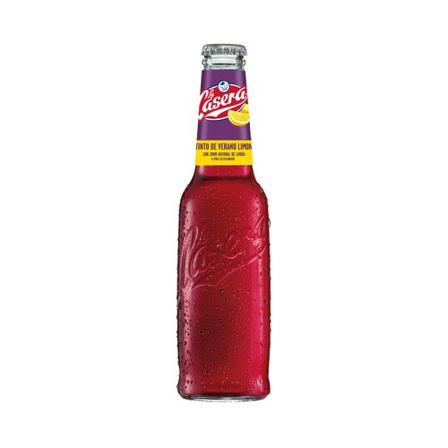 LA CASERA Tinto de verano con zumo natural de limón LA CASERA botellín de 33 cl.