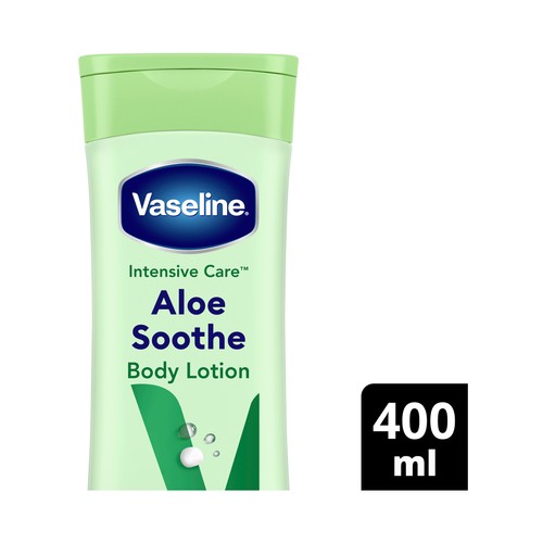 VASELINE Aloe soothe Loción corporal hidratante con aloe vera, para pieles secas 400 ml.