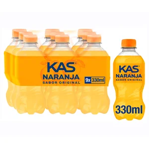 KAS Refresco de naranja Junior pack 9 uds x 330 ml.