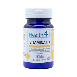 HEALTH 4 U Kids Complemento alimenticio a base de vitamina D3 30 cápsulas.