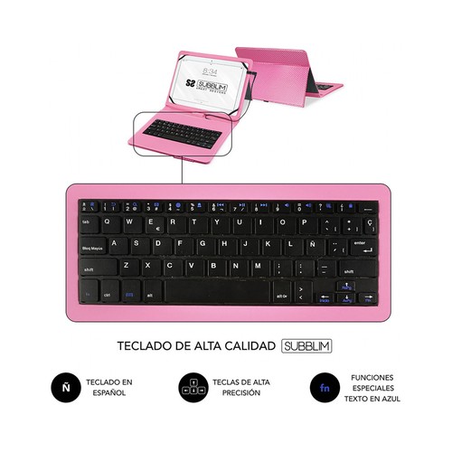Funda universal para tablet hasta 10,1” con teclado, SUBBLIM Keytab Pro.