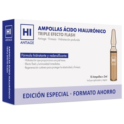 HI Ampollas triple efecto flash (antiedad, firmeza e hidratación profunda) HI antiage 10 x 2 ml.