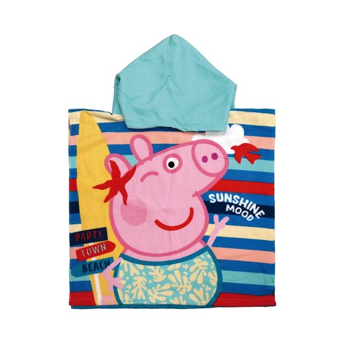Poncho infantil 50x50cm 240grs microfibra. PEPPA PIG