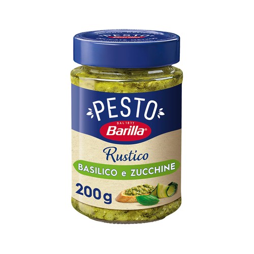BARILLA Salsa Pesto Rústico Basílio y Zucchine (Albahaca y Calabaza) BARILLA 200 g.