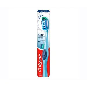 COLGATE 360º Deep clean Cepillo de dientes suave, para limpieza interdental y de encías.