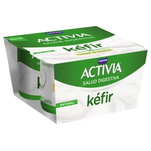 ACTIVIA de Danone Kéfir natural cremoso con probióticos naturales 4 x 125 g.