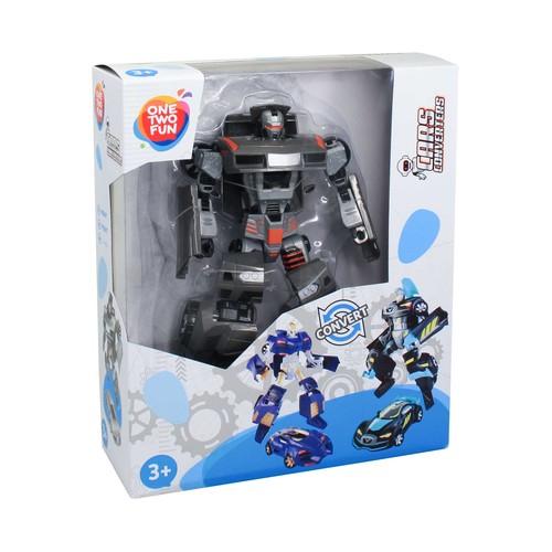 Súper Robot transformable en vehículo. Transformers 2 en 1. Figura de acción y coche.Modelos surtidos. ONE TWO FUN ALCAMPO +3 años.