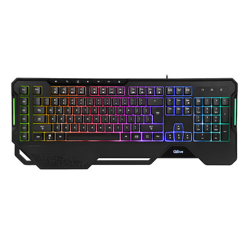 Teclado gaming básico con retroiluminación, QILIVE.