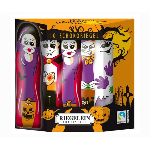RIEGELEIN Figuritas de chocolate con leche de halloween 125 g.