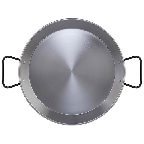 Paellera de acero pulido 34cm apta para inducción, METALTEX.