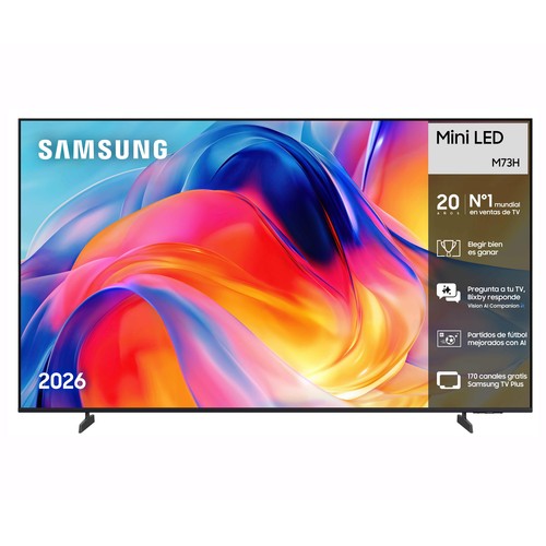 Televisión 215,9 cm (85") MINILED SAMSUNG TU85M73HAUXXC, 4K, Tizen, Dolby digital plus, 3 HDMI, USB, 120Hz