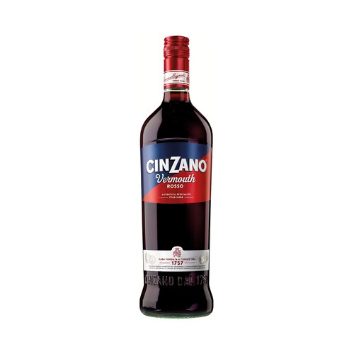 Vermouth rojo receta tradicional italina CINZANO botella de 1 l.