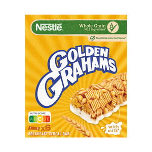 NESTLÉ Barritas de cereales tostados con leche NESTLÉ GOLDEN GRAHAMS caja 6 uds. 150 g.