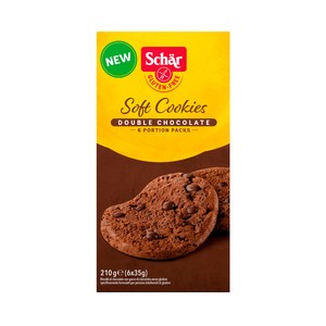 Imagen de SCHÄR Galletas (cookies) doble chocolate, elaboradas sin gluten 6 x 35 g.