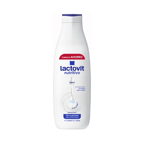 LACTOVIT Nutritivo Gel nutritivo para ducha o baño, para pieles normales a secas 750 ml.