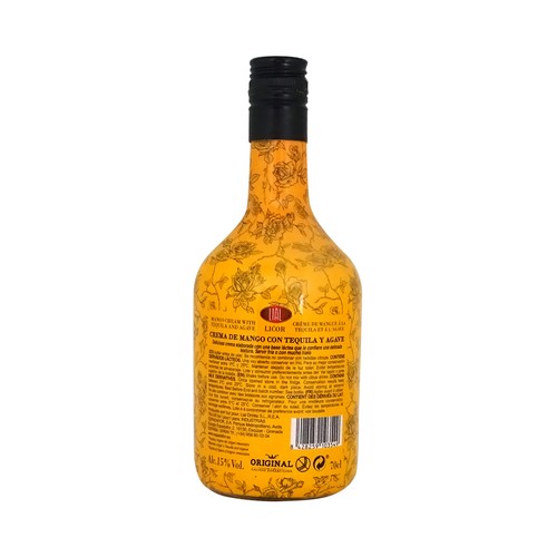 SARGENTO TEQUELA Crema de mango con tequila y agave botella 70 cl.