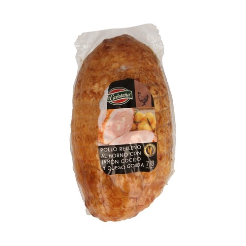 LA CARLOTEÑA Pollo al horno relleno de jamón cocido y queso gouda LA CARLOTEÑA 800 g.