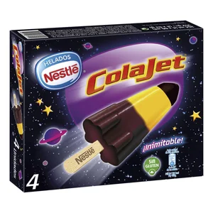 COLAJET Polo sin gluten, con sabor a chocolate, cola y limón 4 x 66 ml.