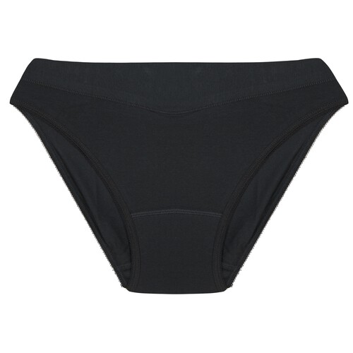 Braga alta tipo bikini RMC, color negro, talla M.