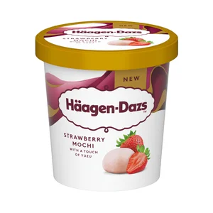 HÄAGEN-DAZS Tarrina de helado de mochi de fresa con un toque de yuzu 420 ml.