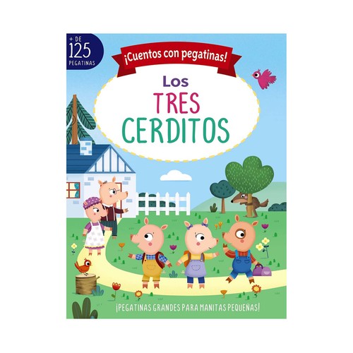 ¡Cuentos con pegatinas! Los tres cerditos. Género: actividades. Editorial Bruño.