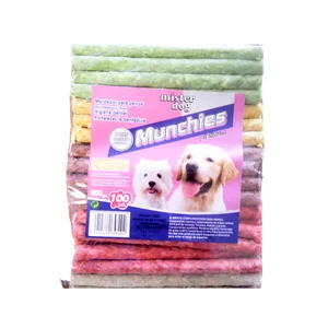 MISTER DOG Mordedores para perros dentales de colores MISTER DOG MUNCHIES 100 uds. 800 g.