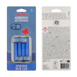 Imagen de Ambientador para el coche clip fragancia a coche nuevo, AUCHAN.