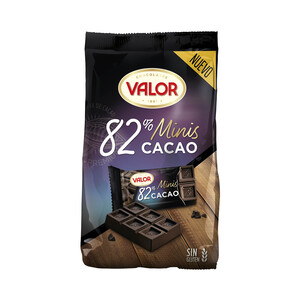Imagen de VALOR Chocolatina de chocolate negro 82 % cacao 171 g.